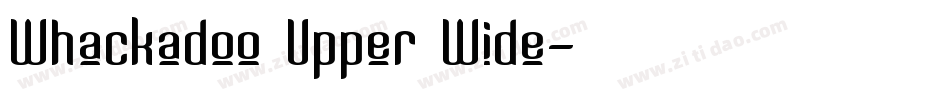 Whackadoo Upper Wide字体转换